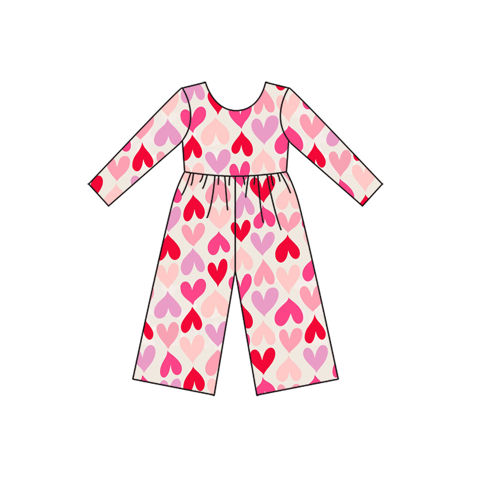 Toddle girls Valentines heart jumpsuit preorder
