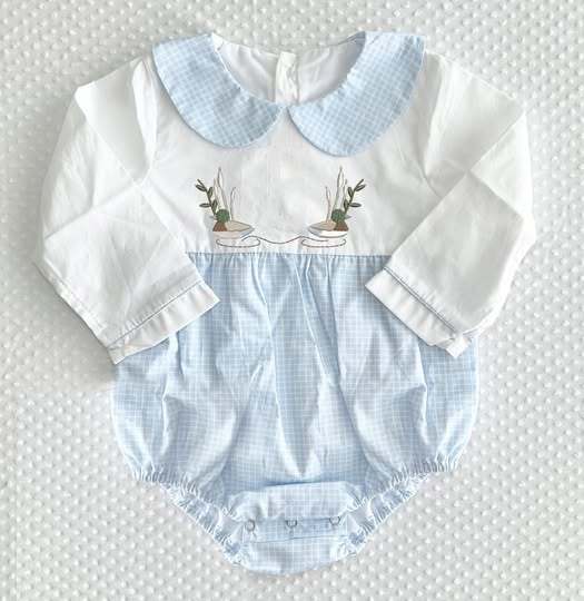 Toddle baby mallard duck print long sleeve romper preorder