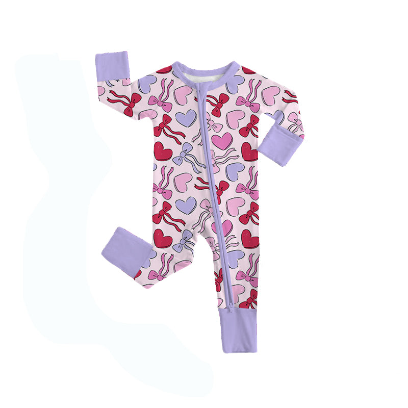 Toddle baby Valentines heart long sleeve romper preorder