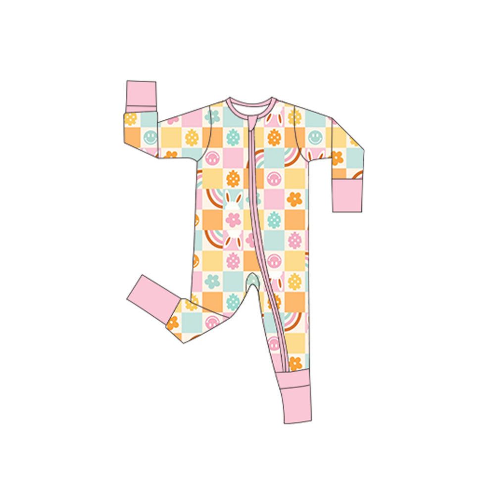 Toddle baby long sleeve easter bunny floral romper preorder