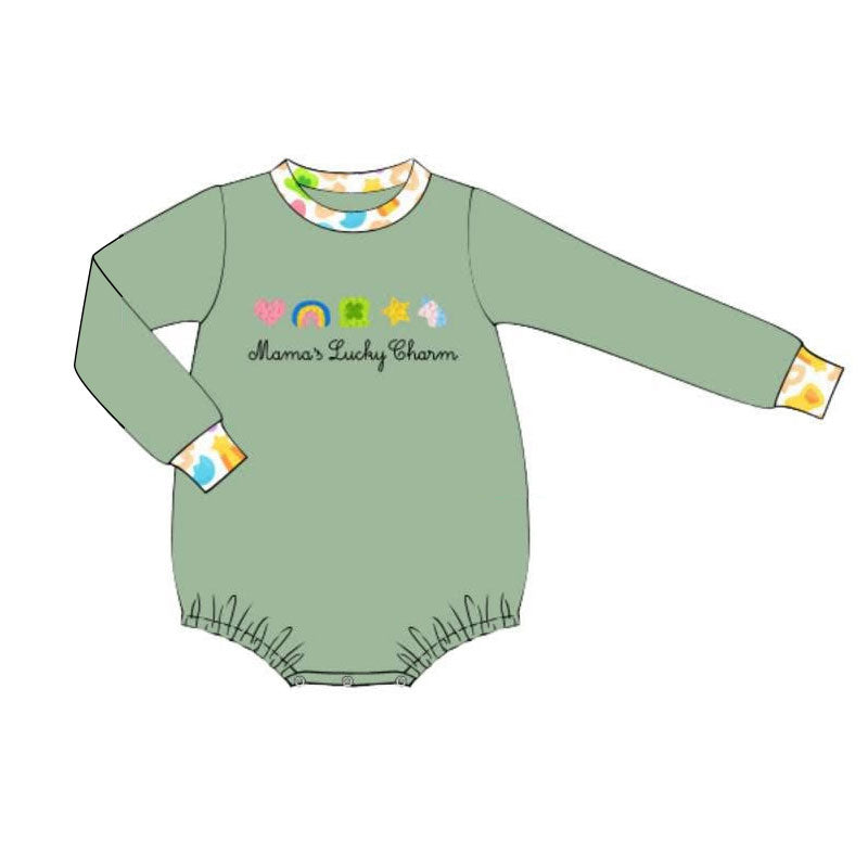 Saint Patrick's Day toddle baby boy long sleeve romper preorder