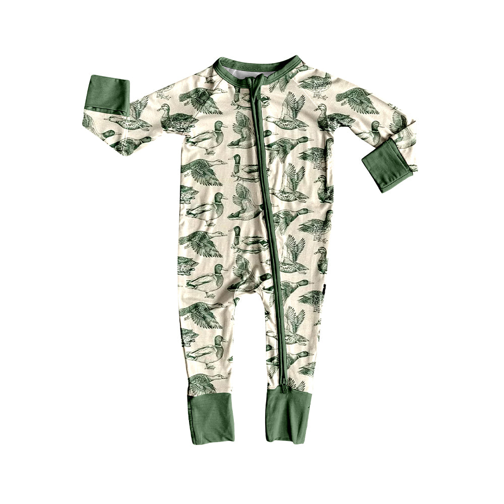 Toddle baby mallard duck zip romper preorder