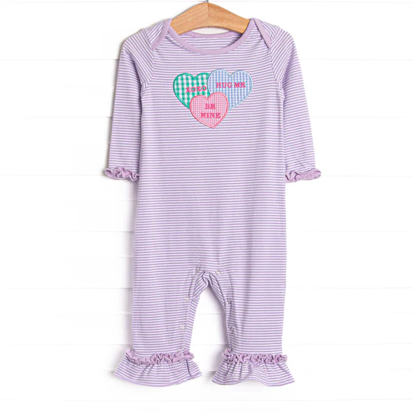 Valentines heart design toddle baby romper preorder