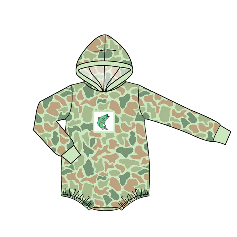 Toddle baby boy fishing design long sleeve romper preorder