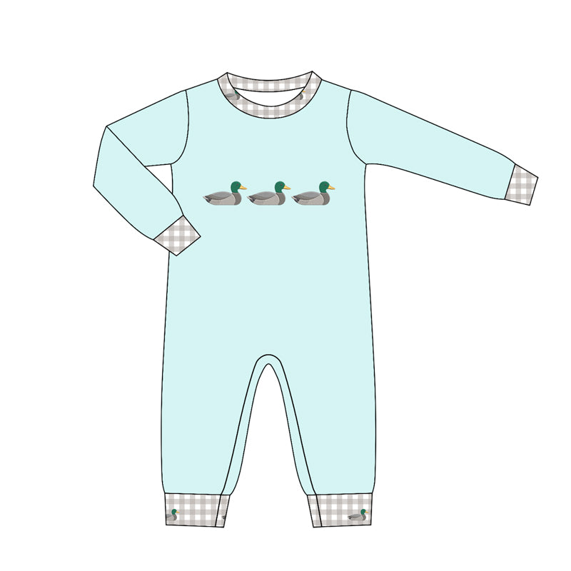 Toddle baby boy mallard duck long sleeve romper preorder