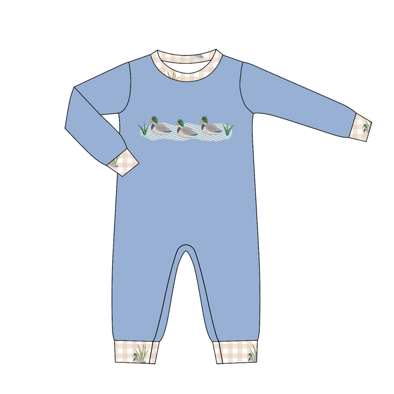 Toddle baby boy mallard duck long sleeve romper preorder