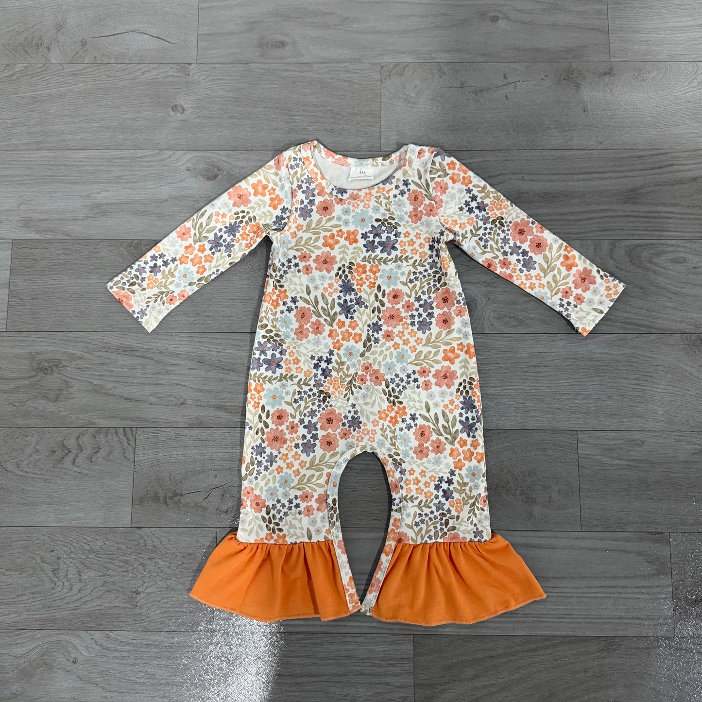 Toddle baby flowers print long sleeve flowers romper preorder