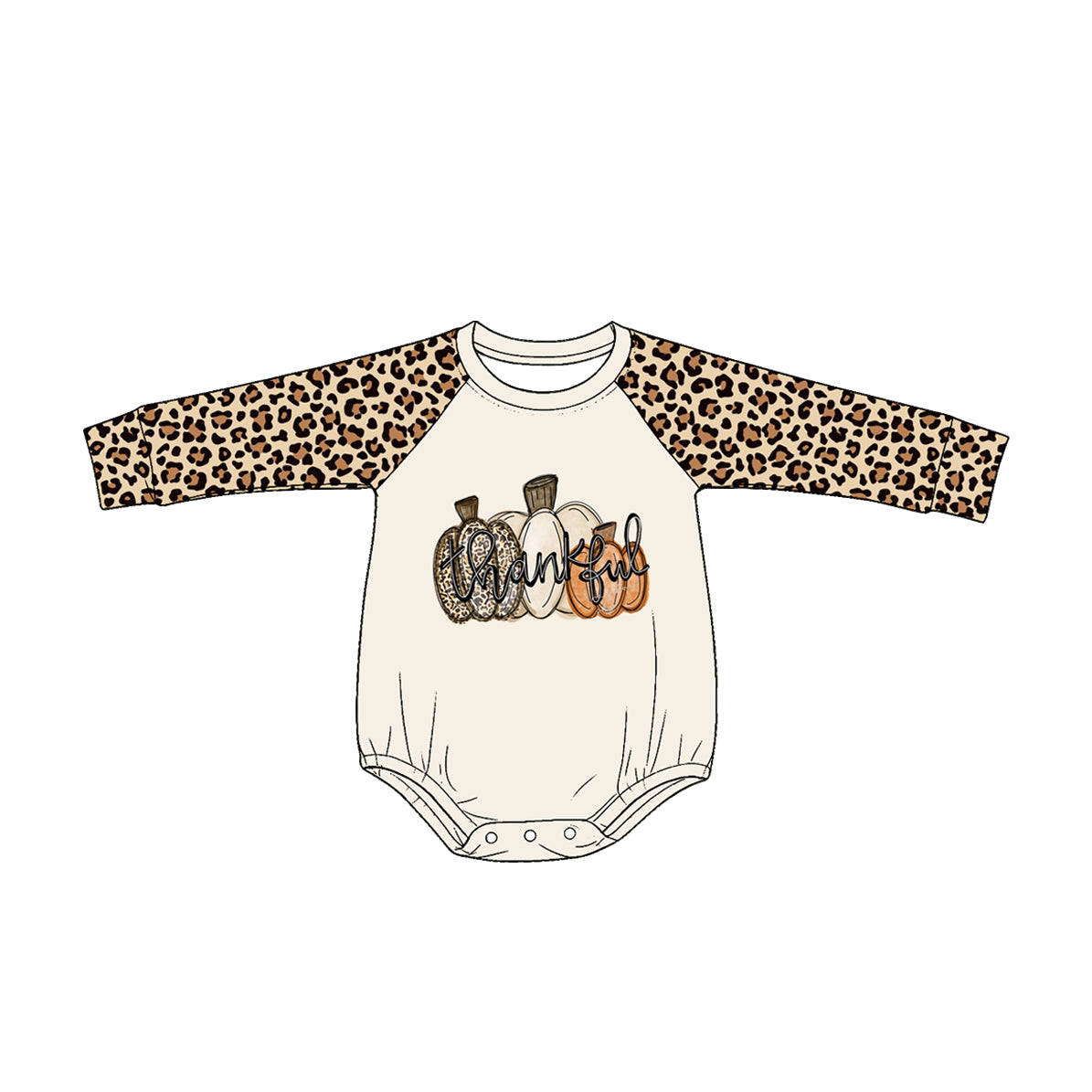 Toddle baby girl long sleeve Thanksgiving pumpkin romper preorder