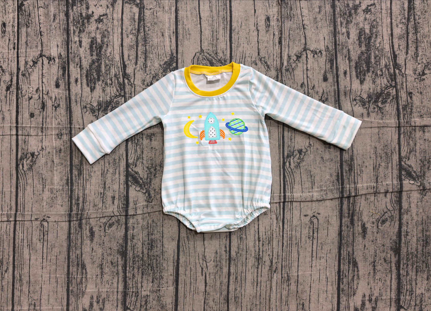 Toddle baby boy long sleeve embroidery romper preorder