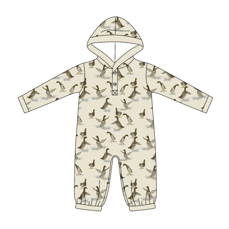 Toddle baby boy long sleeve duck romper preorder