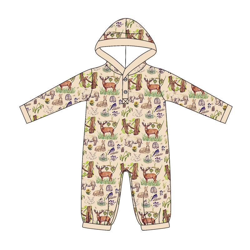 Toddle baby boy long sleeve rabbit deer romper preorder