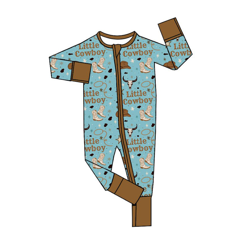 Toddle baby boy long sleeve little cowboy design romper preorder