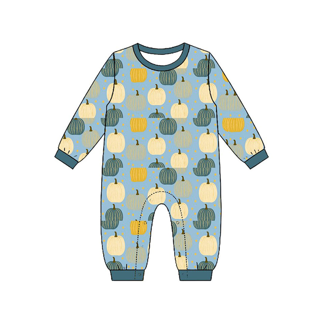 Toddle baby boy fall pumpkins design romper preorder