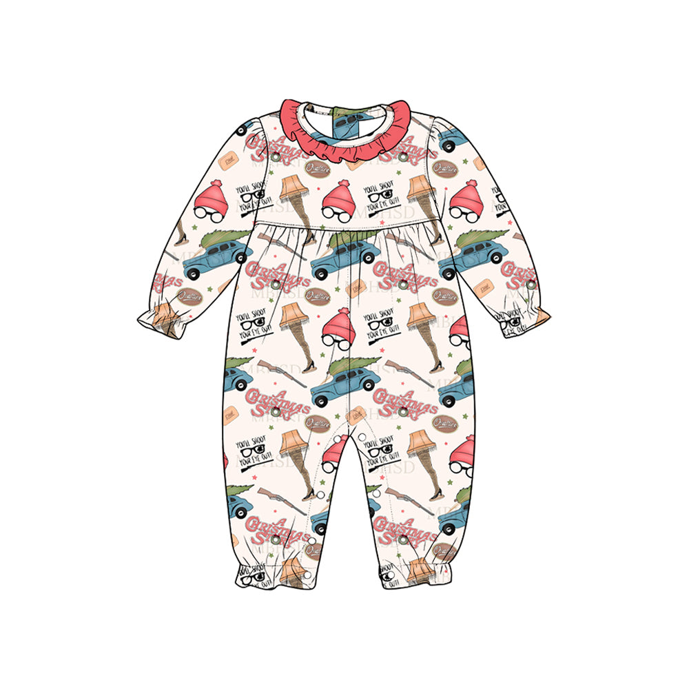 Toddle baby girls Christmas story design romper preorder