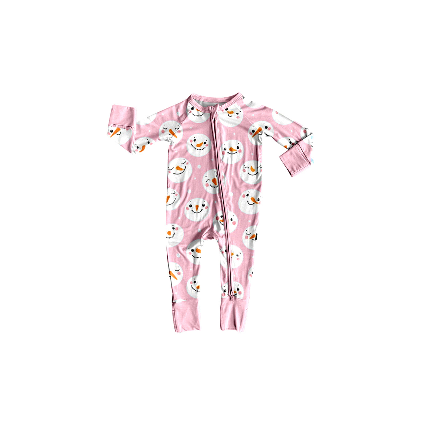 Toddle baby girl long sleeve christmas snowman romper preorder