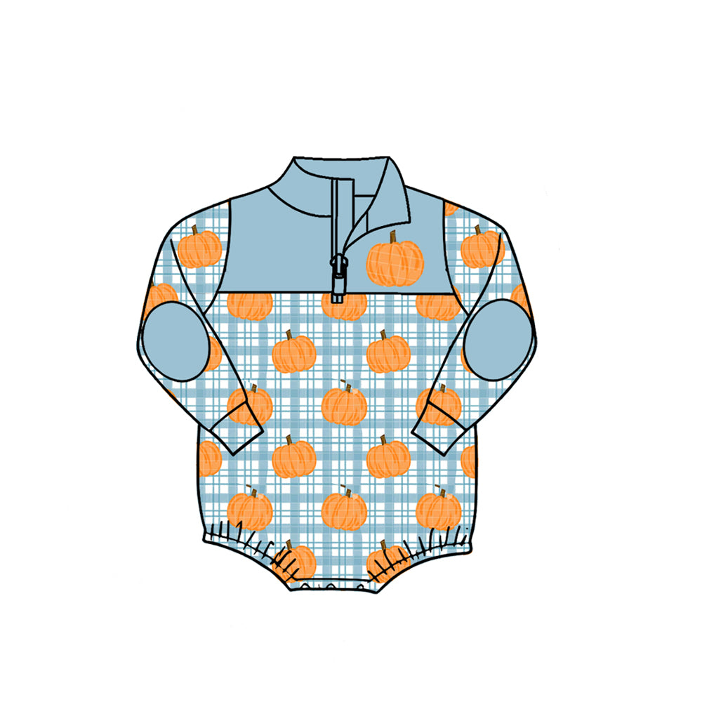 Toddle baby long sleeve pumpkins fall winter romper preorder