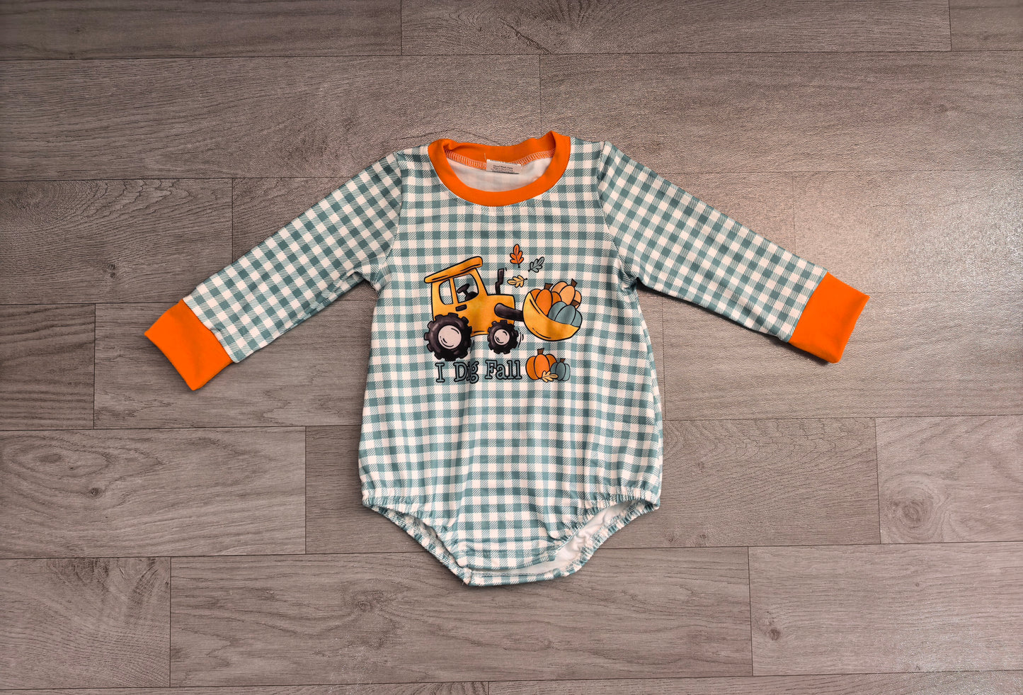 Toddle baby long sleeve fall pumpkin romper preorder