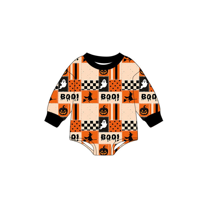 Toddle baby long sleeve halloween boo romper preorder