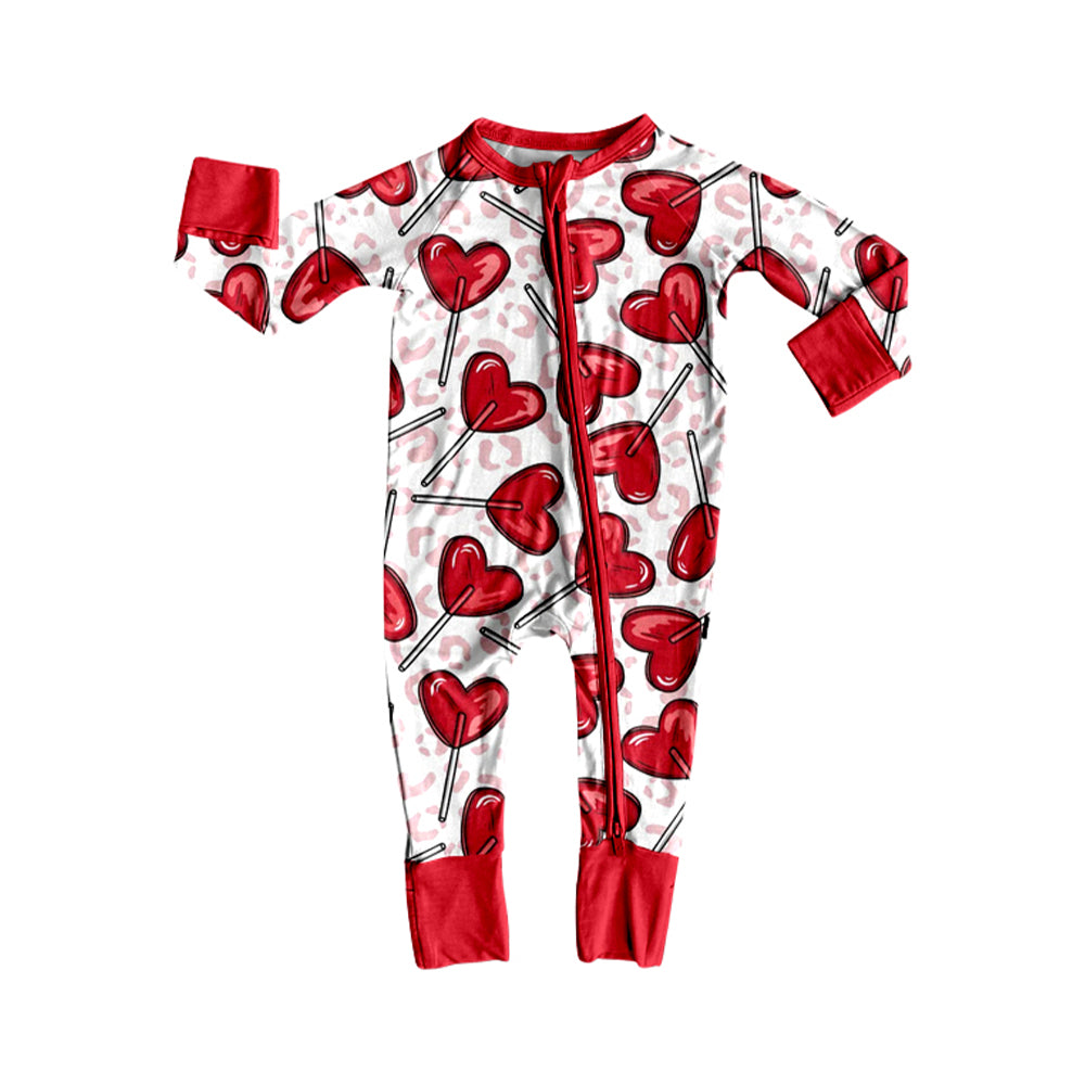 Toddle baby long sleeve valentines heart print romper preorder