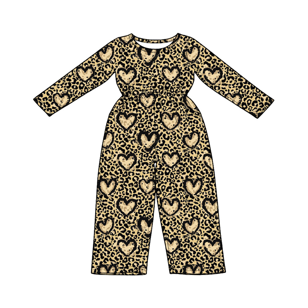Toddle girls valentines heart leopard jumpsuit preorder