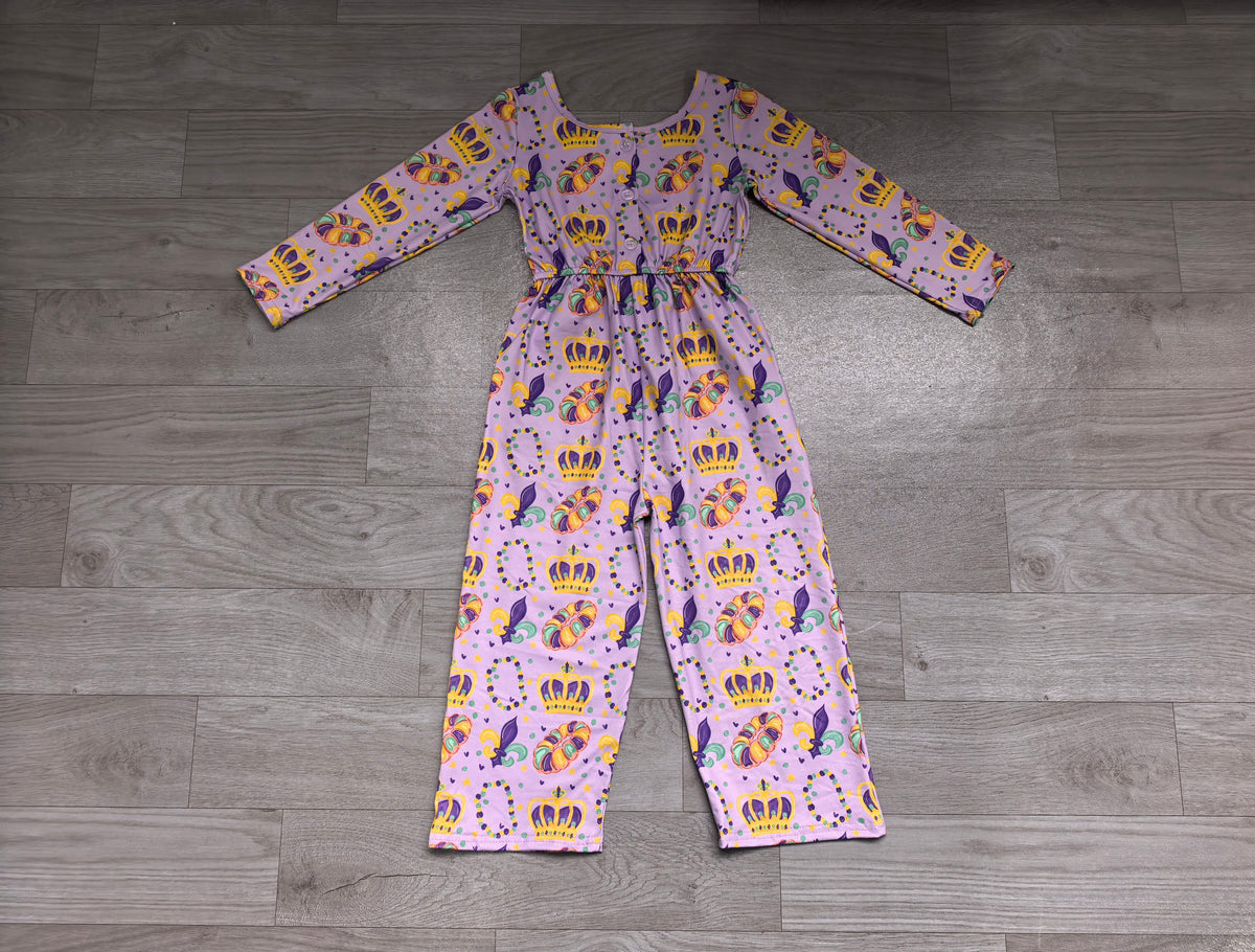 Toddle girls Mardi Gras jumpsuit preorder