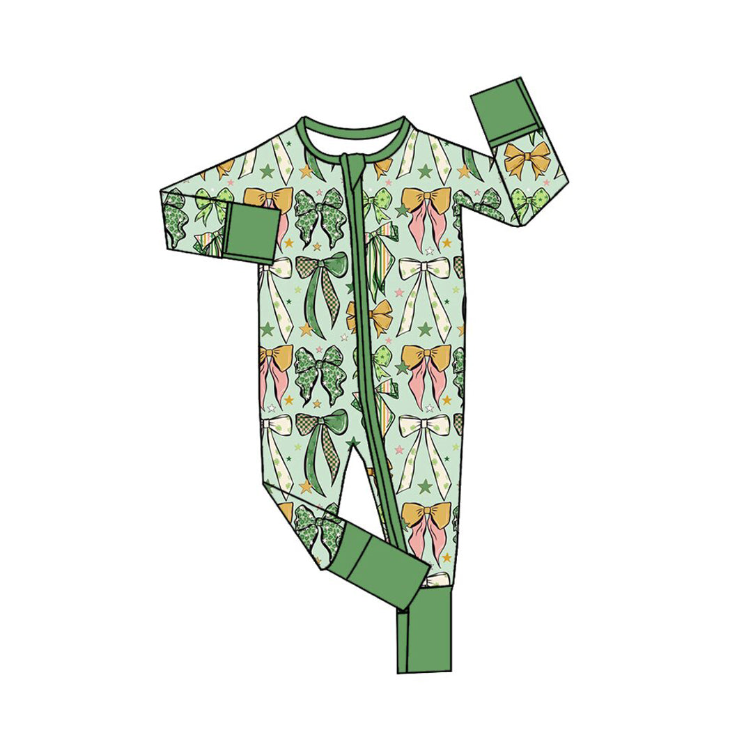 Saint Patrick's Day print toddle baby long sleeve romper preorder