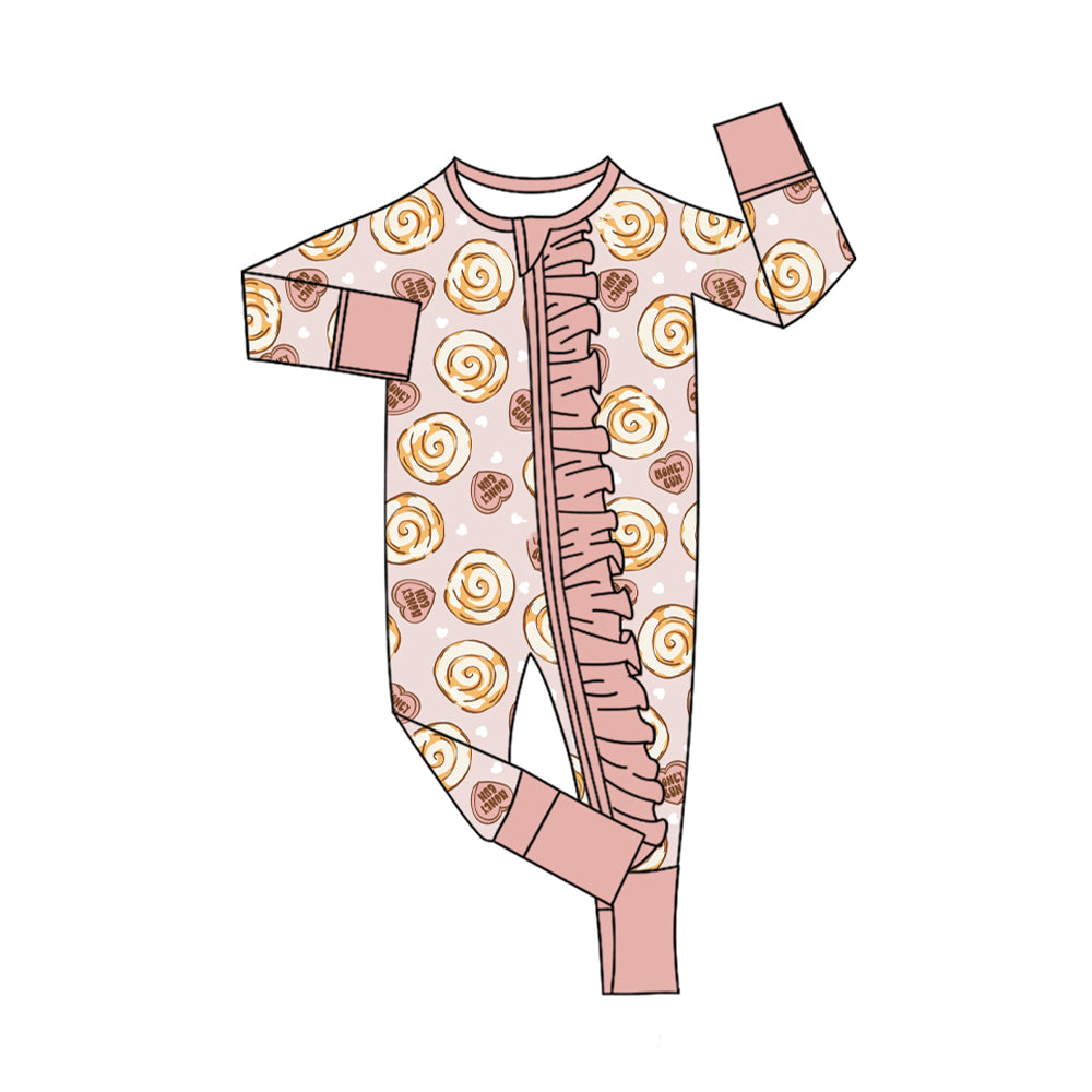 Valentines heart print toddle baby long sleeve romper preorder