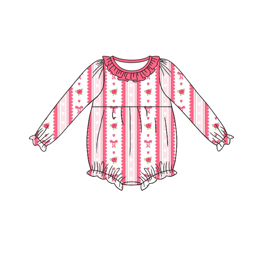 Valentines day toddle baby long sleeve romper preorder
