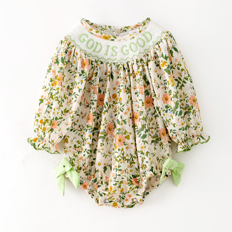 God is good toddle baby long sleeve romper preorder