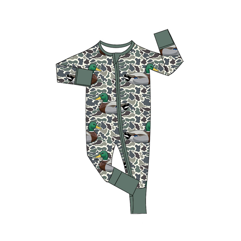 Camo duck toddle baby long sleeve romper preorder