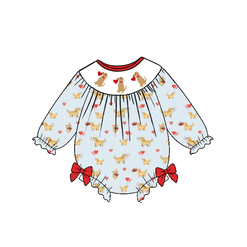 Valentines day print toddle baby long sleeve romper preorder