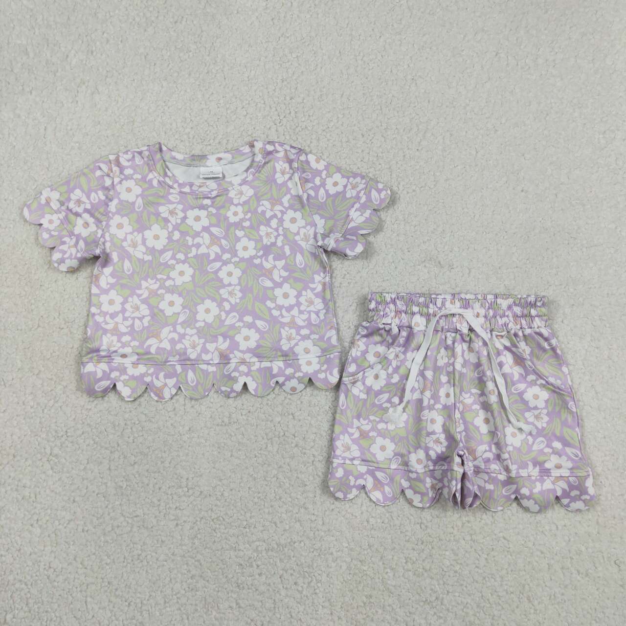Flowers design baby girl summer outfit