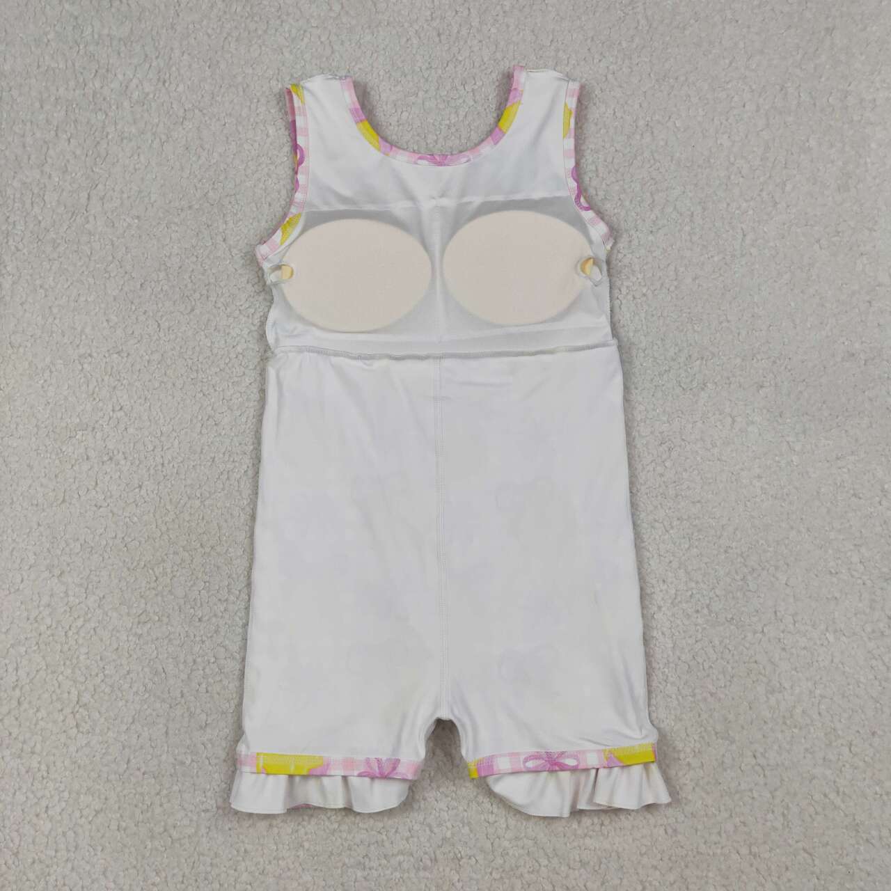 Pink bow lemon print girls summer yoga dress