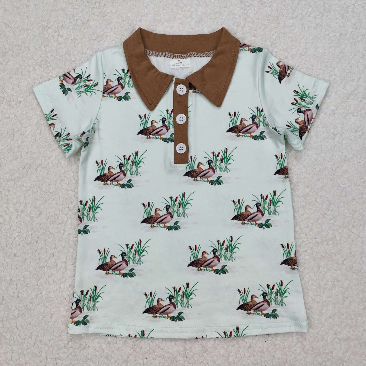 Kids mallard duck short sleeve t-shirt top