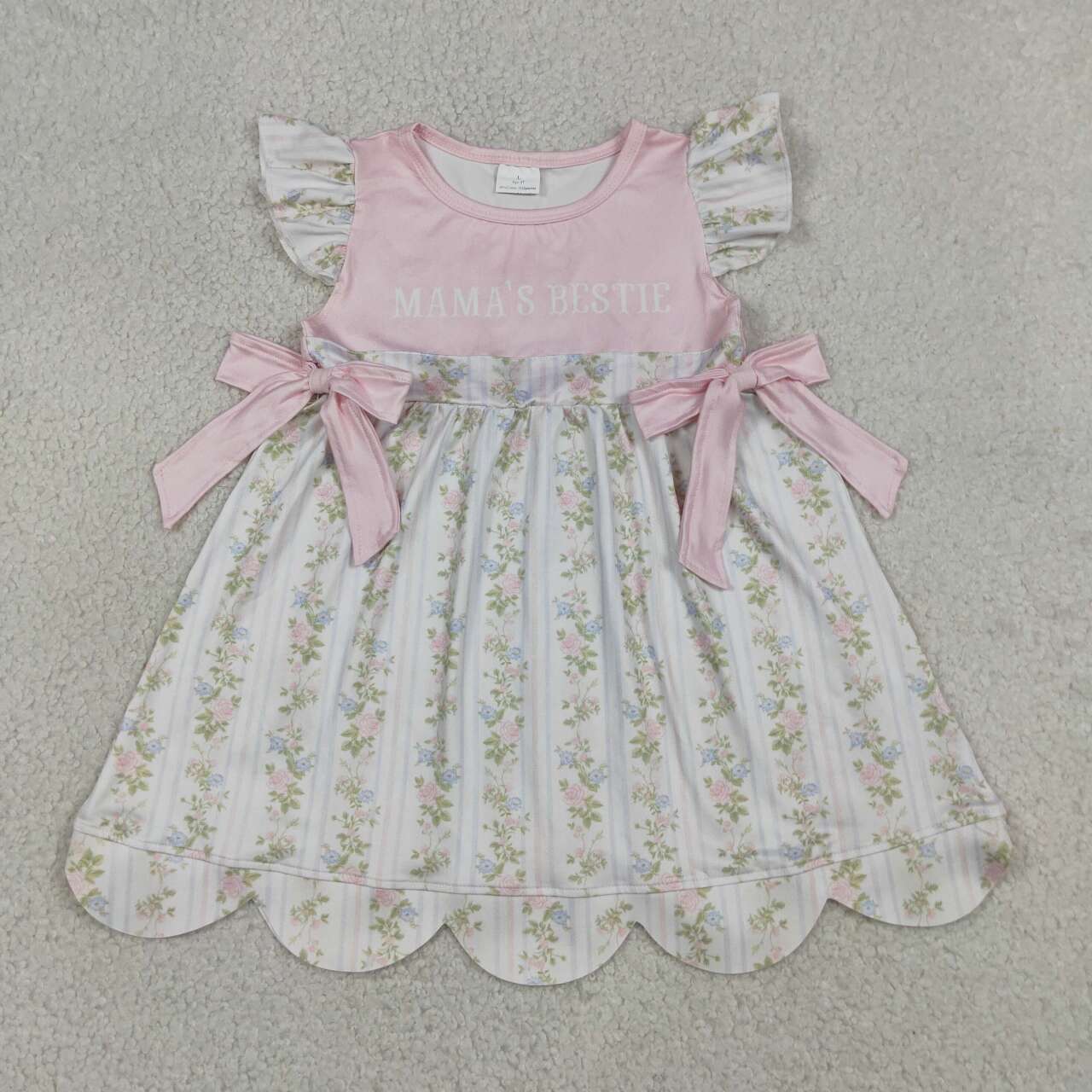 Toddle baby girls mamas bestie design dress