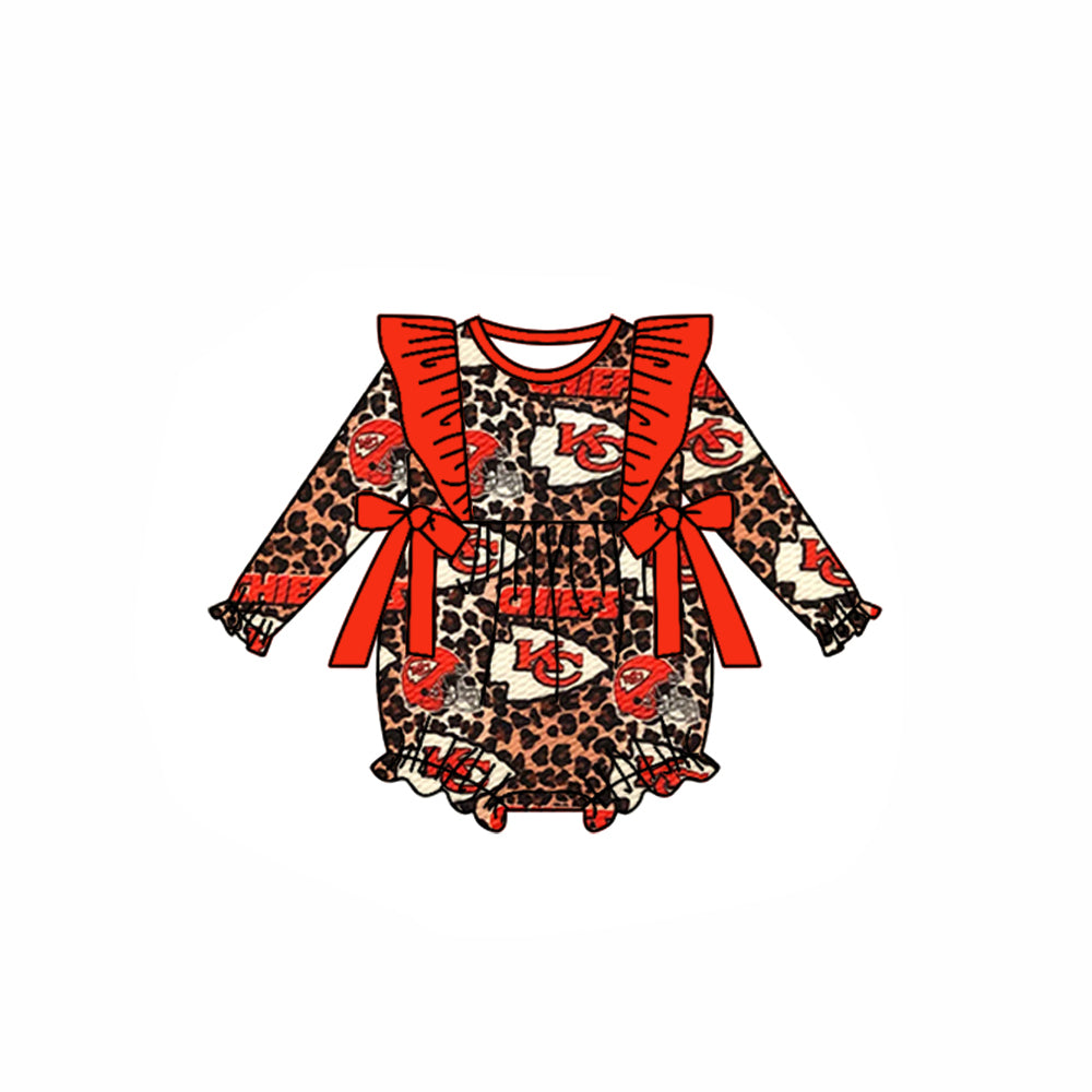 baby KC team cheetah design romper