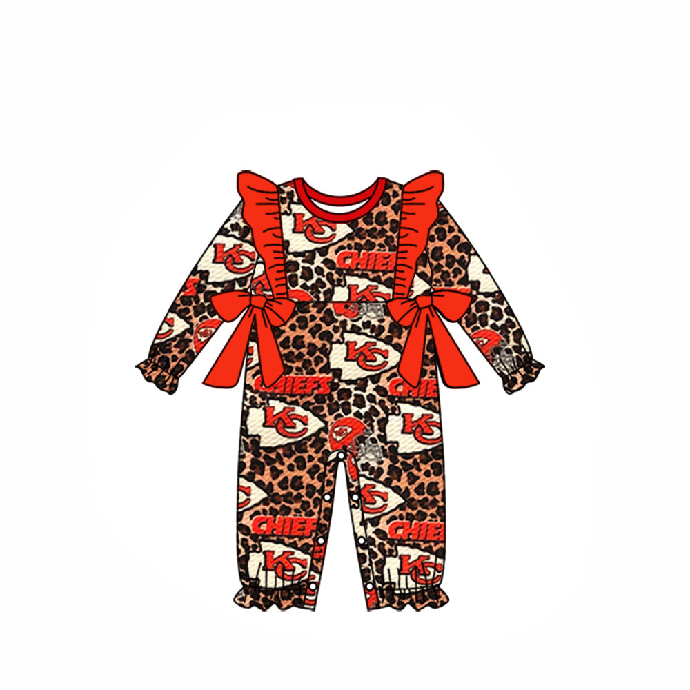 baby KC team cheetah design romper