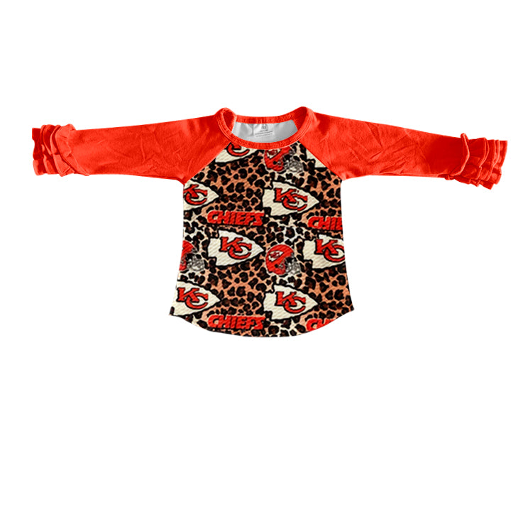 baby KC team cheetah design long sleeve shirt top