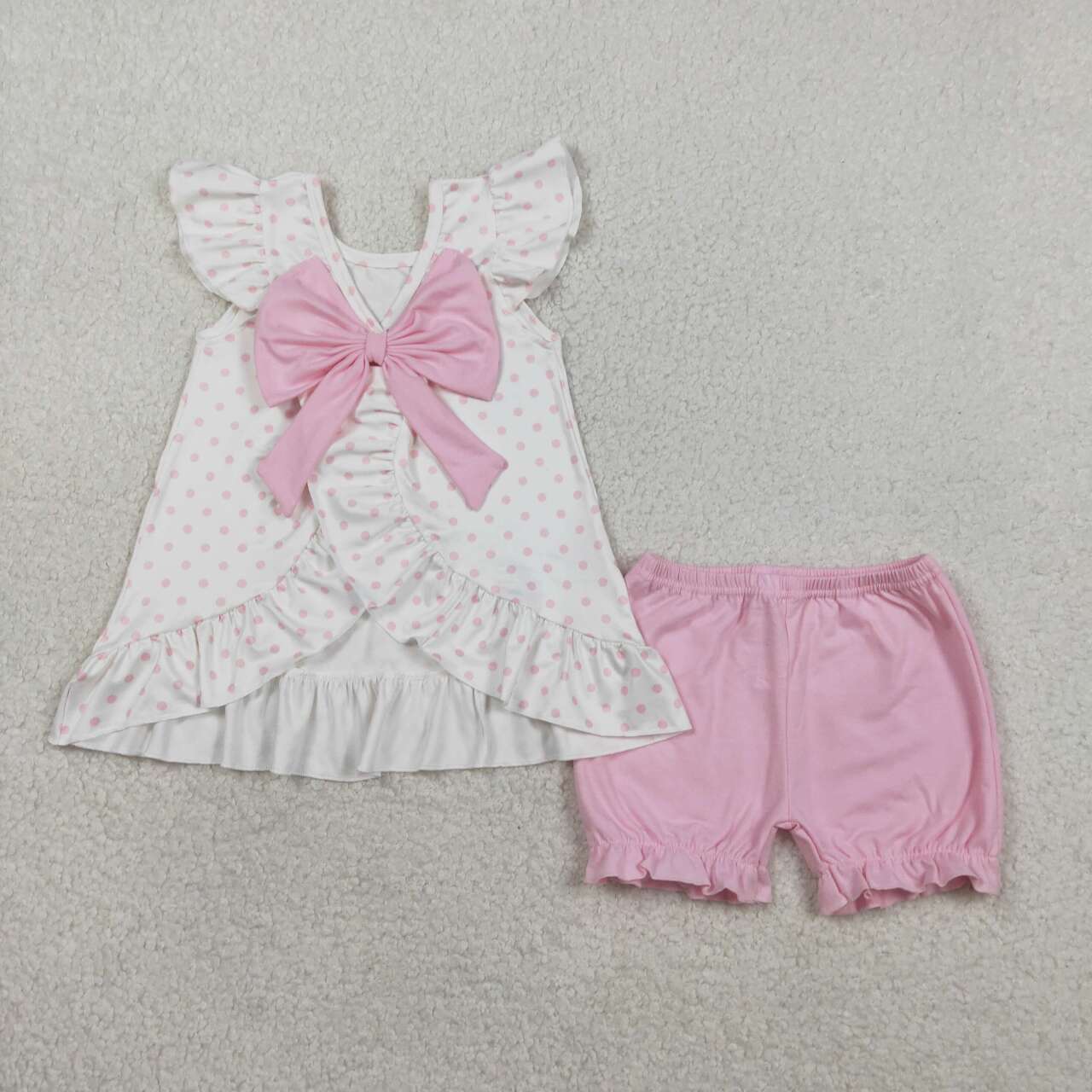 Easter cross top matching shorts girls summer outfit