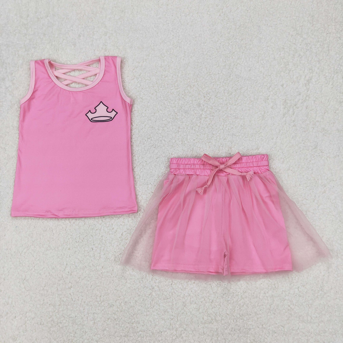 Toddle baby girl pink top matching skirt outfit