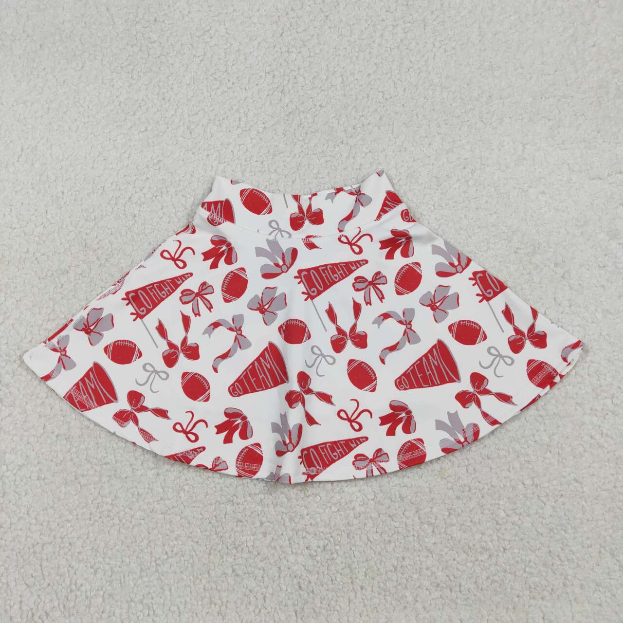 Red football cheer design girls yoga skort
