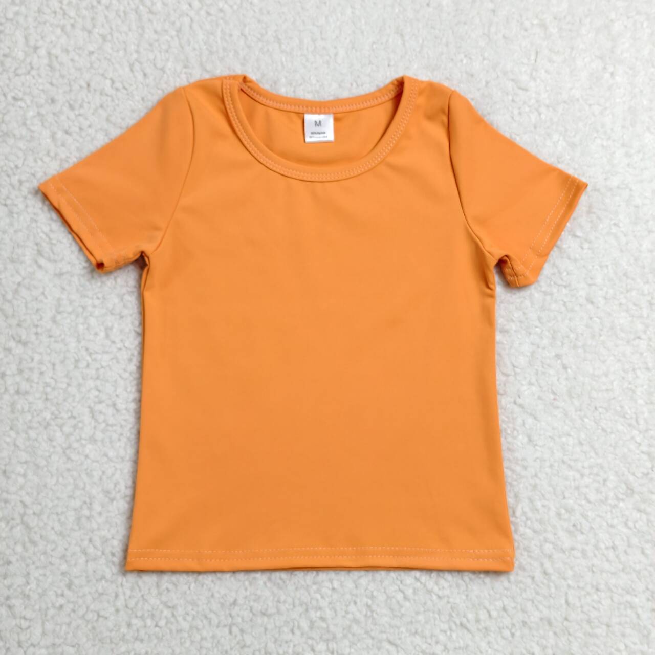 Orange color girls yoga short sleeve top