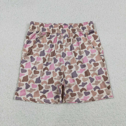 Mommy and me camo design summer shorts