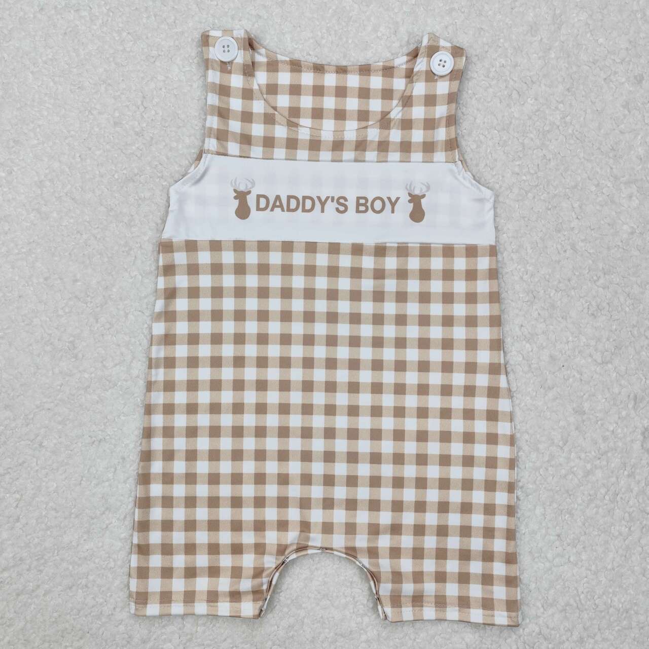 Daddys boy reindeer baby romper