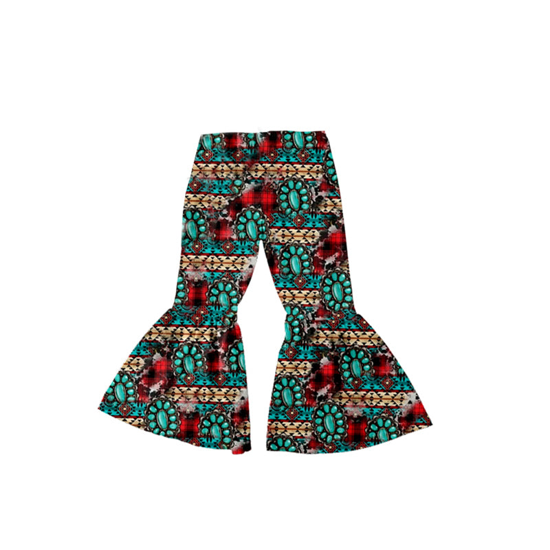Turquoise milk silk bell bottoms preorder