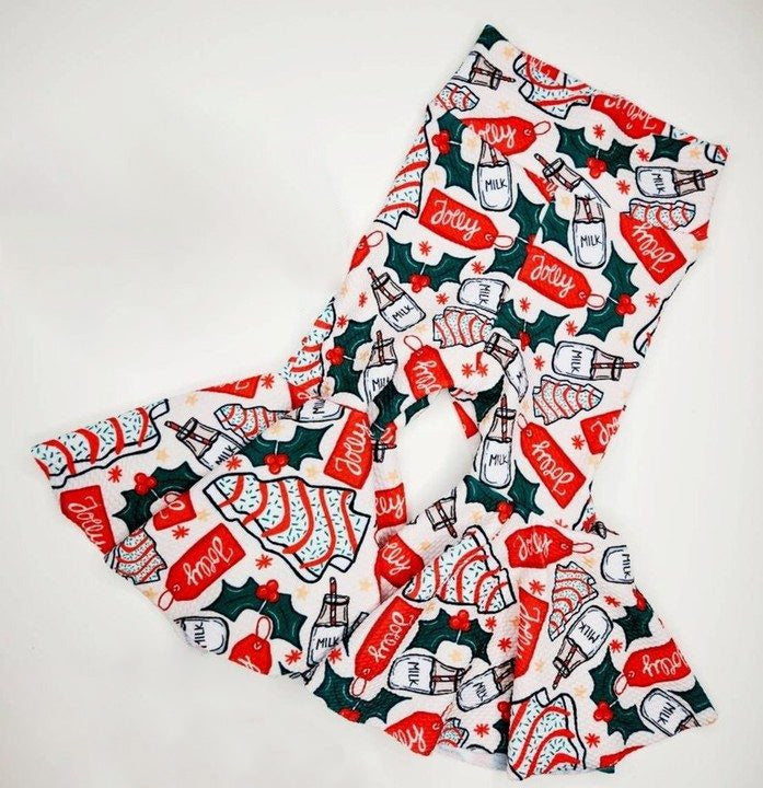 Christmas tree cake milk bell bottoms pants preorder
