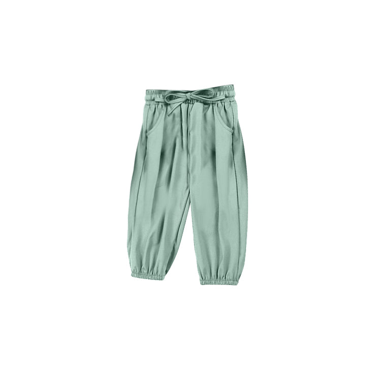 Wholesale kids baby girls light green active wear leggings pants preorder