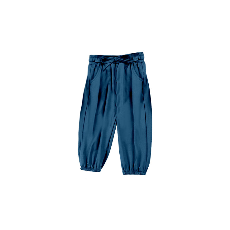 Wholesale kids baby girls dark blue active wear leggings pants preorder