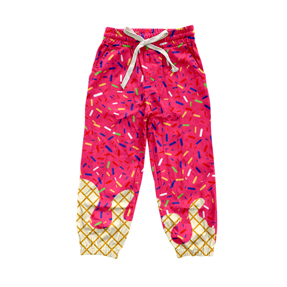 Kids baby hot pink ice cream yoga leggings pants preorder