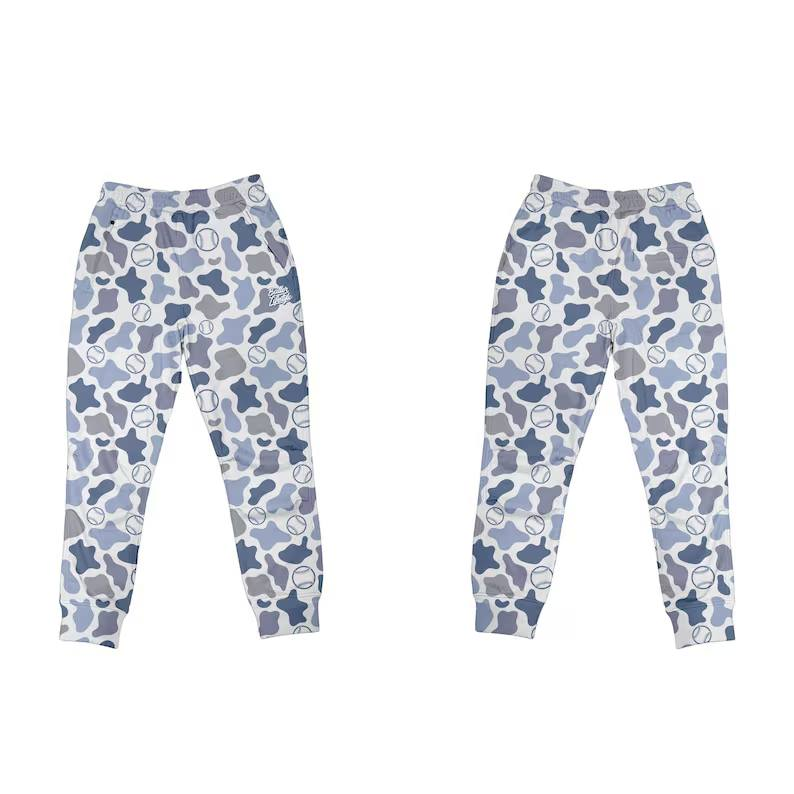 Baby boy baseball light grey camo leggings pants preorder